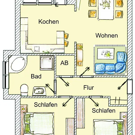 아파트 Brise Parkresidenz Zwei Linden App 05 제바트헤링스도르프